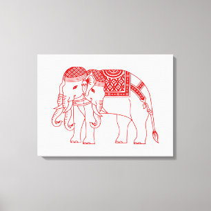 Thai Erawan White Elephant Canvas Print