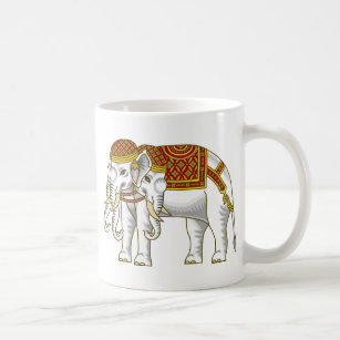 Thai Erawan White Elephant Coffee Mug