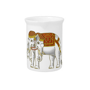 Thai Erawan White Elephant Drink Pitcher