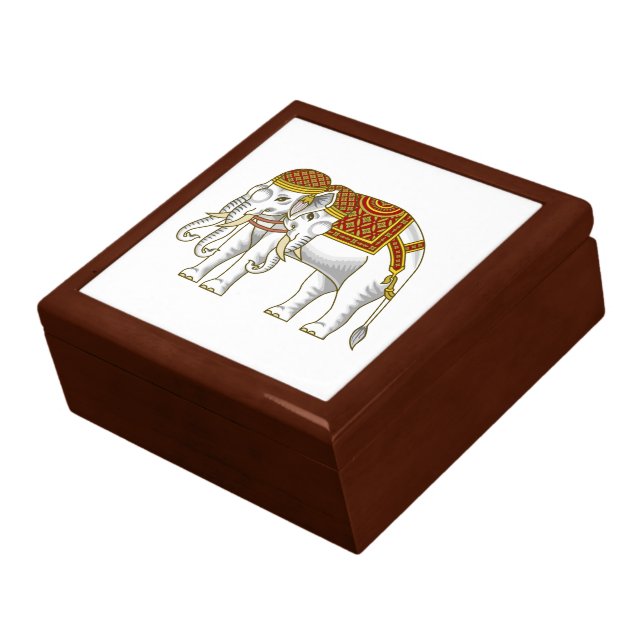 Thai Erawan White Elephant Keepsake Box (Side)