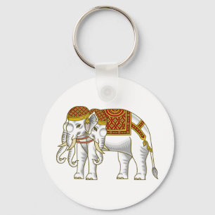 Thai Erawan White Elephant Keychain