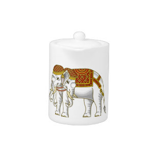 Thai Erawan White Elephant Teapot