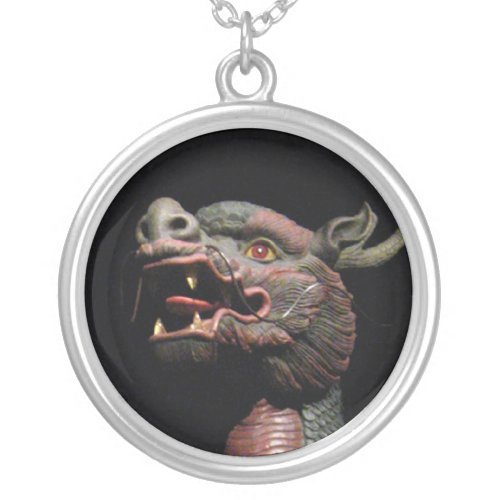 Thai Fairytale _ The Dragon Horse Silver Plated Necklace