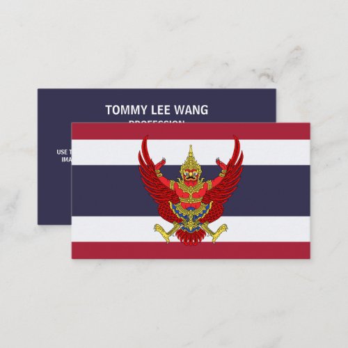 Thai Flag  Emblem Flag of Thailand Business Card