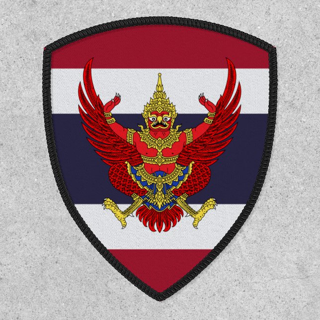 Thai Flag & Emblem, Flag of Thailand Patch (Front)