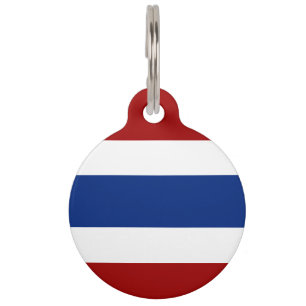 Thai flag-emblem pet ID tag
