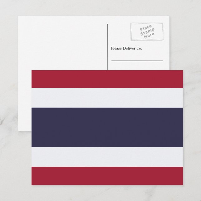 Thai Flag, Flag of Thailand Postcard (Front/Back)