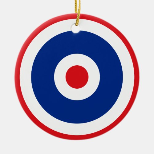 Thai Flag Roundel Target Ceramic Ornament