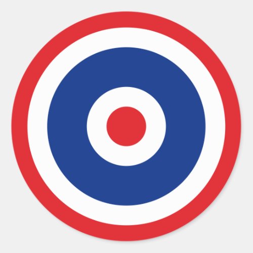 Thai Flag Roundel Target Classic Round Sticker