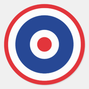 Thai Flag Roundel Target Classic Round Sticker