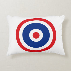 Thai Flag Roundel Target Decorative Pillow