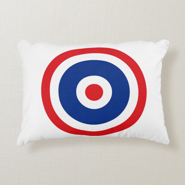 Thai Flag Roundel Target Decorative Pillow (Front)