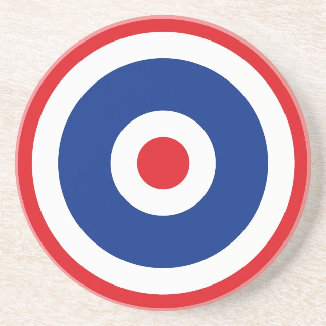 Thai Flag Roundel Target Drink Coaster (Front)