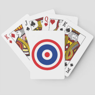 Thai Flag Roundel Target Poker Cards