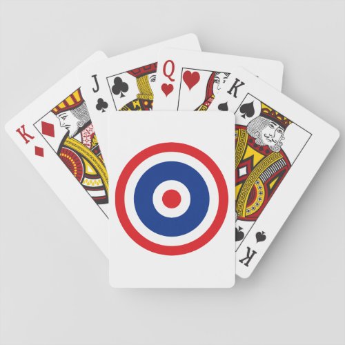 Thai Flag Roundel Target Poker Cards