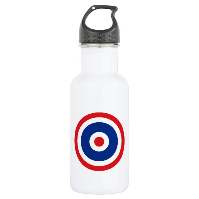 Thai Flag Roundel Target Stainless Steel Water Bottle (Front)