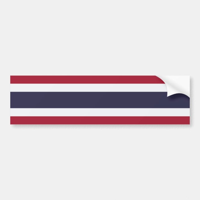Thai Flag (Thailand) Bumper Sticker (Front)