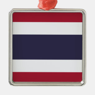 Thai Flag (Thailand) Metal Ornament