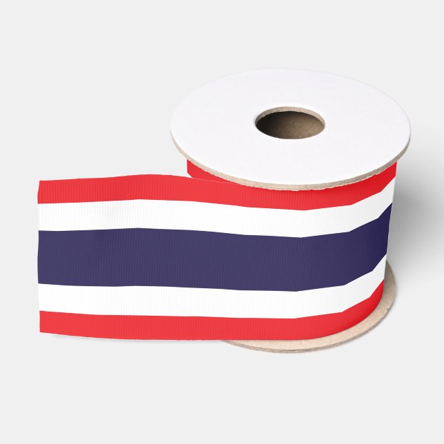 Thai Flag & Thailand travel, holiday/sports Grosgrain Ribbon (Spool)