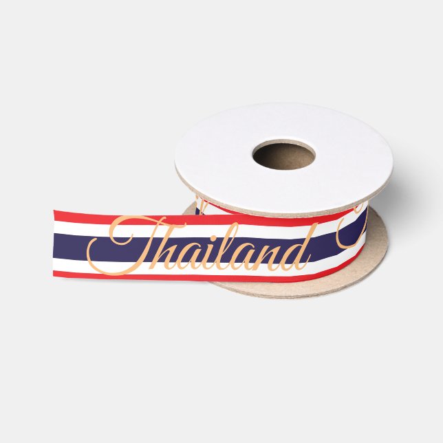 Thai Flag & Thailand travel, holiday / sports Satin Ribbon (Spool)
