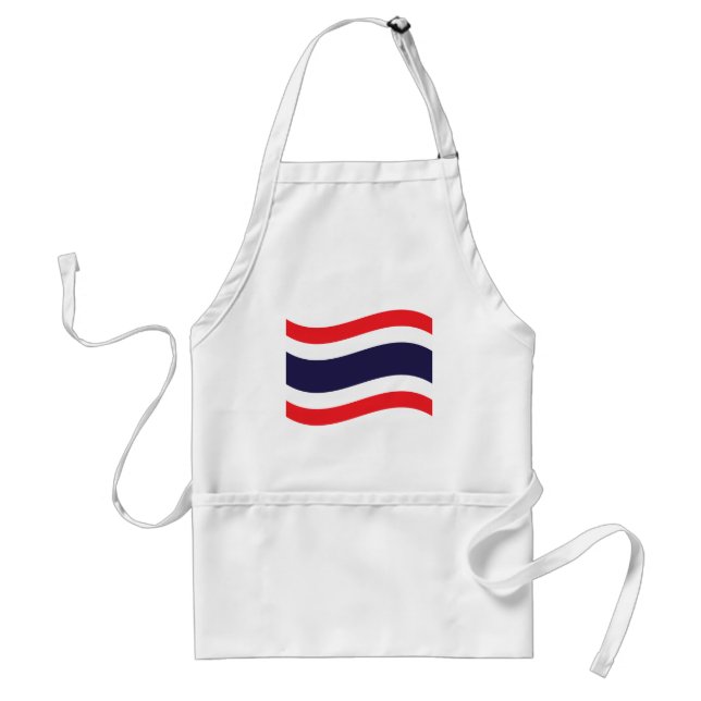 Thai Flag Wave Adult Apron (Front)