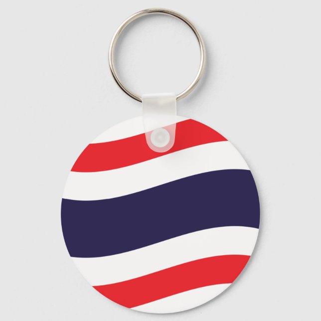 Thai Flag Wave Keychain (Front)