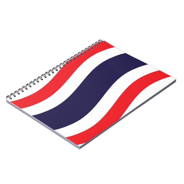 Thai Flag Wave Notebook (Left Side)