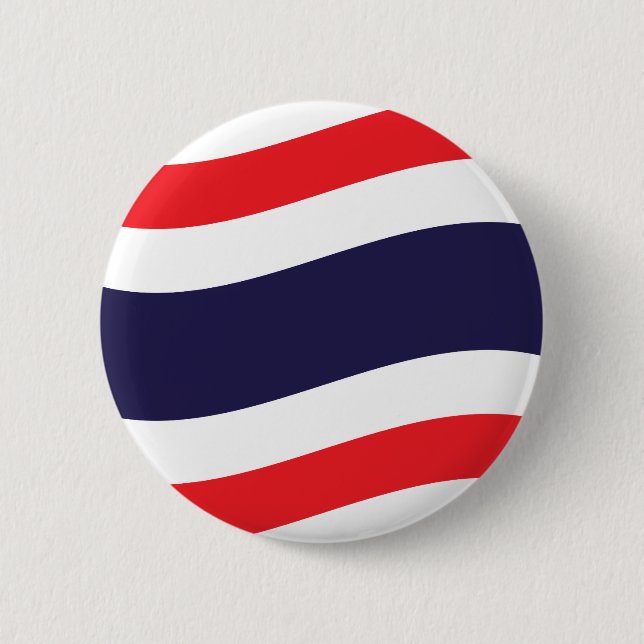 Thai Flag Wave Pinback Button (Front)