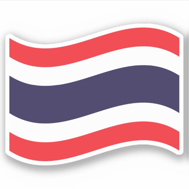 Thai Flag Wave Sticker (Front)