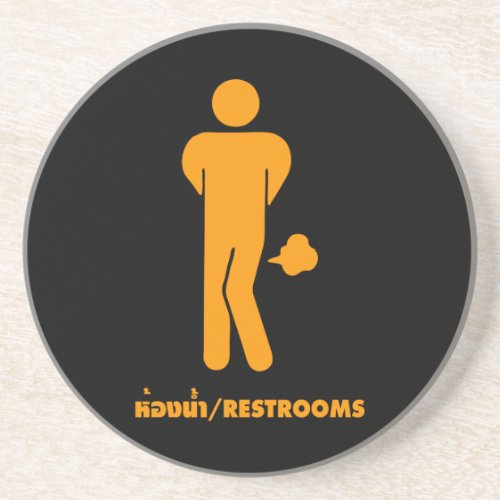 THAI FOOD CAN BE SPICY  Funny Sign  Restrooms  Drink Coaster