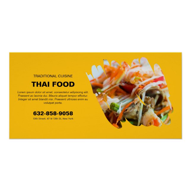 Thai Food Custom Glossy Poster (Front)