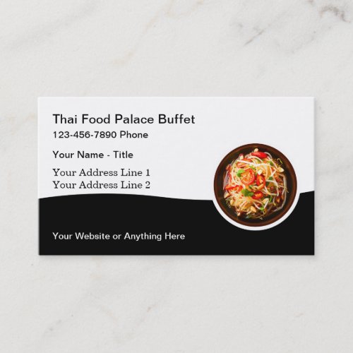 Thai Food Restaurant Cuisine Business Cards