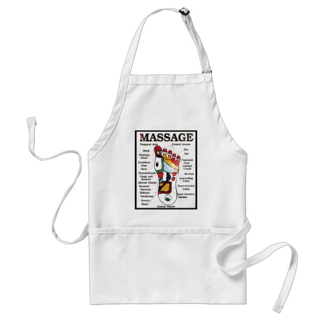 Thai Foot Massage ~ Reflexology map Adult Apron (Front)
