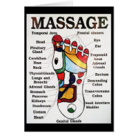 Thai Foot Massage ~ Reflexology map Card