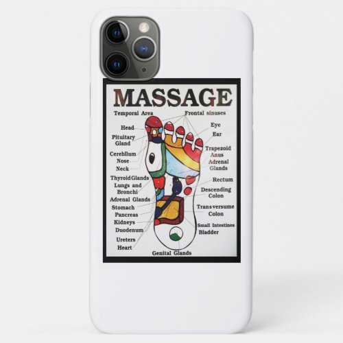 Thai Foot Massage  Reflexology map iPhone 11 Pro Max Case