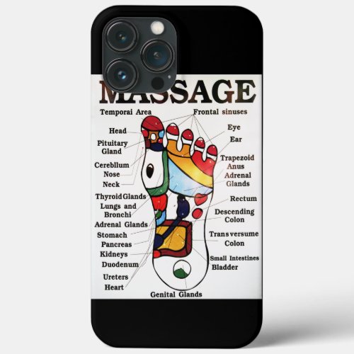 Thai Foot Massage  Reflexology map iPhone 13 Pro Max Case