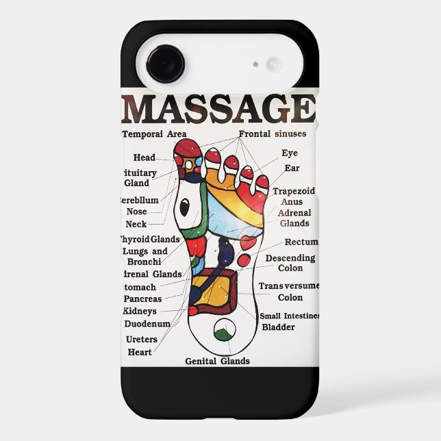 Thai Foot Massage ~ Reflexology map Case-Mate iPhone Case (Back)