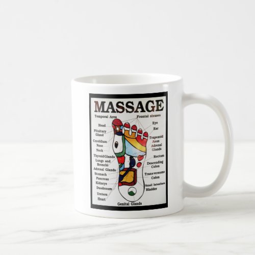 Thai Foot Massage  Reflexology map Coffee Mug