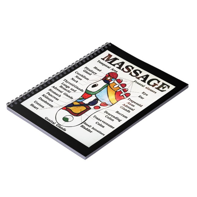 Thai Foot Massage ~ Reflexology map Notebook (Left Side)