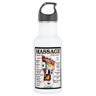 Thai Foot Massage ~ Reflexology map Water Bottle