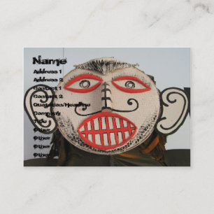 Thai Ghost Face, Phi Ta Khon Mask Festival, Loei Business Card