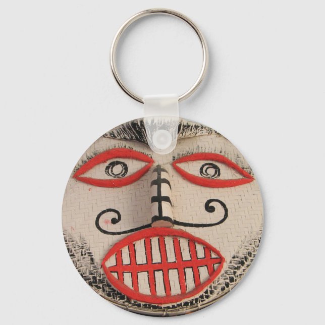 Thai Ghost Face, Phi Ta Khon Mask Festival, Loei Keychain (Front)