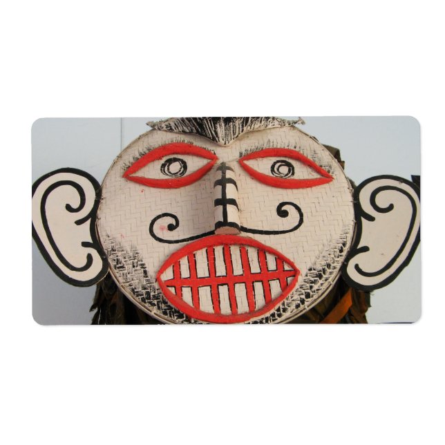 Thai Ghost Face, Phi Ta Khon Mask Festival, Loei Label (Front)