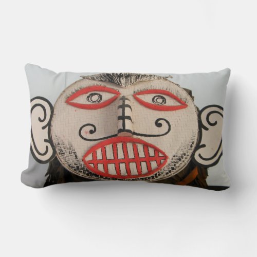 Thai Ghost Face Phi Ta Khon Mask Festival Loei Lumbar Pillow