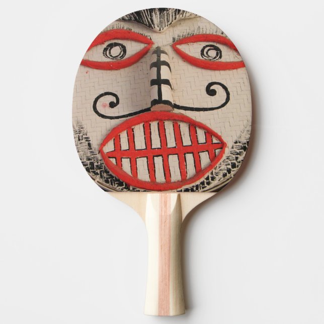 Thai Ghost Face, Phi Ta Khon Mask Festival, Loei Ping-Pong Paddle (Front)