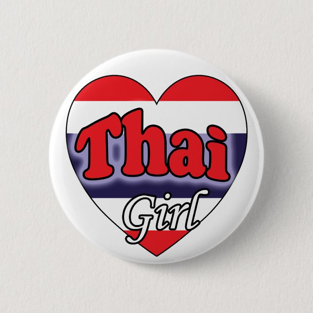 Thai Girl Pinback Button (Front)