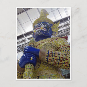 thai gold statue postcard