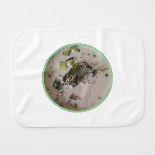 Thai Green Curry แกงเขียวหวาน  Asian Food Baby Burp Cloth