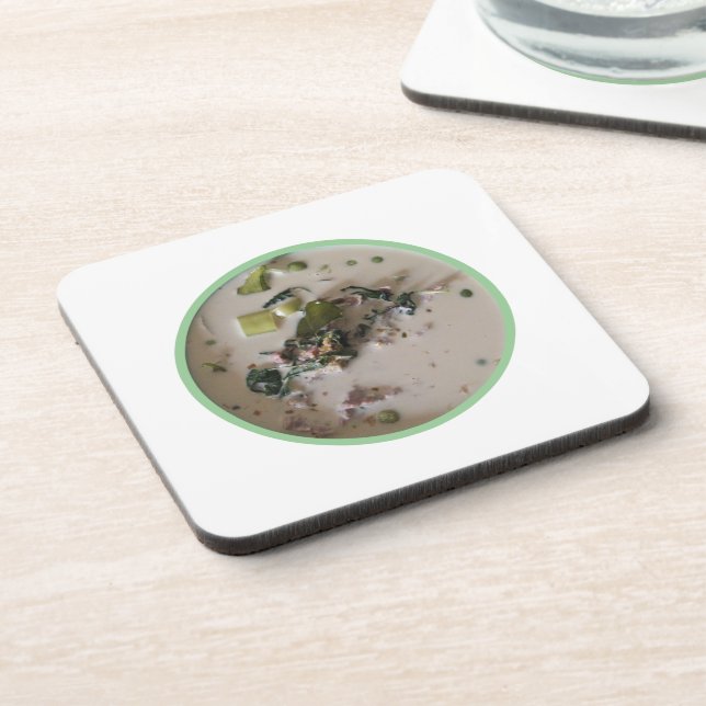 Thai Green Curry [แกงเขียวหวาน] ... Asian Food Beverage Coaster (Left Side)