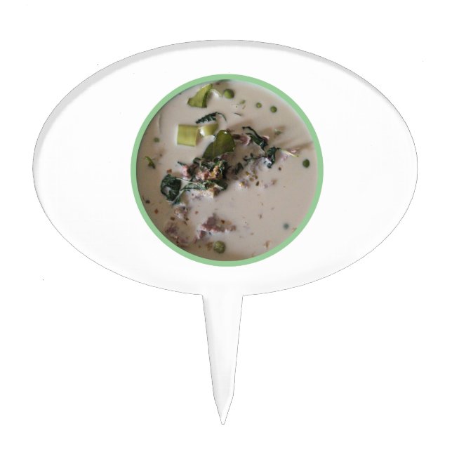 Thai Green Curry [แกงเขียวหวาน] ... Asian Food Cake Topper (Front)